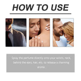 How to use OUHOE Perfume Jasmine and pink by spraying on wrists and neck for a charming aroma.