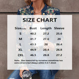 Women's Stand Collar Solid Color Floral Print Blazer Fashion Double-Breasted Fall & Winter Jacket