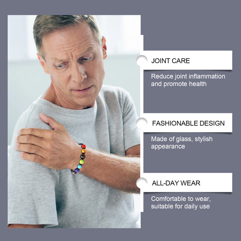 Hoexe Bracelet Minimalist Accessories With Glass Bead Wheel Yoga Portable Accessories Beaded Bracelet