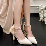 Fairy Style Bow Graceful And Fashionable High Heels