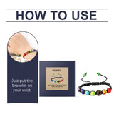 Hoexe Bracelet Minimalist Accessories With Glass Bead Wheel Yoga Portable Accessories Beaded Bracelet