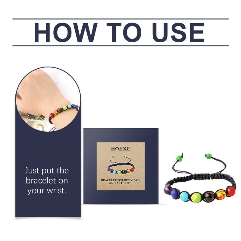 Hoexe Bracelet Minimalist Accessories With Glass Bead Wheel Yoga Portable Accessories Beaded Bracelet