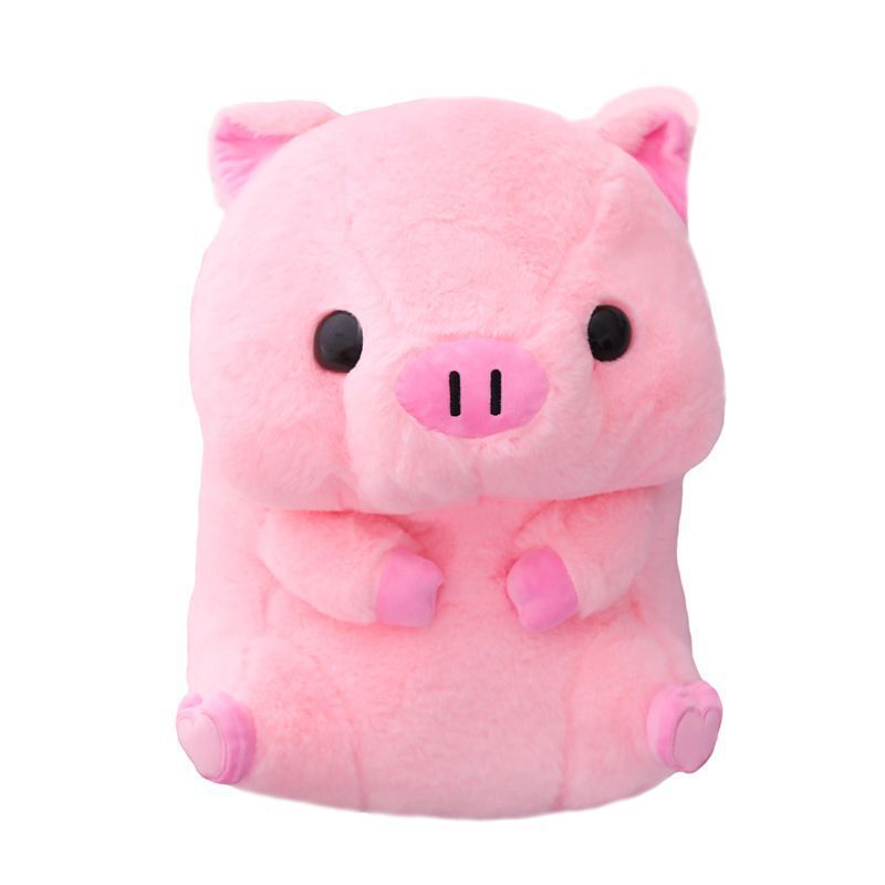 Cute powder sitting big head blessing pig pig