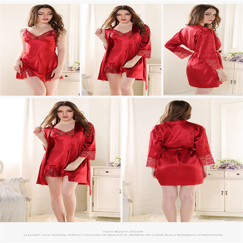 Imitation silk nightgown