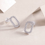 Return To Simplicity - Fashionable, Trendy And Affordable Jewelry Set With Moissanite S925 Sterling Silver And Platinum-plated Stud Earrings