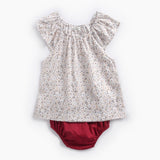 Newborn Children's Clothing Summer Ins Cotton PrintedTwo-Piece Floral T-Shirt Briefs Baby Suit