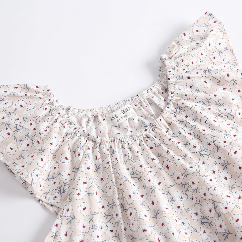 Newborn Children's Clothing Summer Ins Cotton PrintedTwo-Piece Floral T-Shirt Briefs Baby Suit