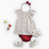 Newborn Children's Clothing Summer Ins Cotton PrintedTwo-Piece Floral T-Shirt Briefs Baby Suit