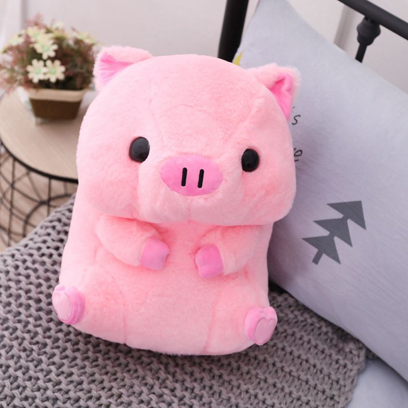 Cute powder sitting big head blessing pig pig