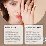 Hoexe Rose Gold Ring Women's Light Luxury Rose Gold Ornament Ring Exquisite And Versatile Niche Ring