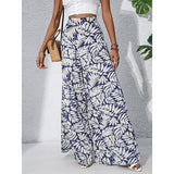 Palazzo Pants For Women Casual High Waist Printed Wide Leg Pant Trendy Boho Trousers Fashion Beach Outfits