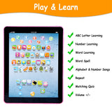 Baby Learning Tablet Educational Mini Pads Toys Touch Learn Toddler Tablet For ABC Numbers Words Gift For Boys Girls Aged 1-6 Year Old Kids