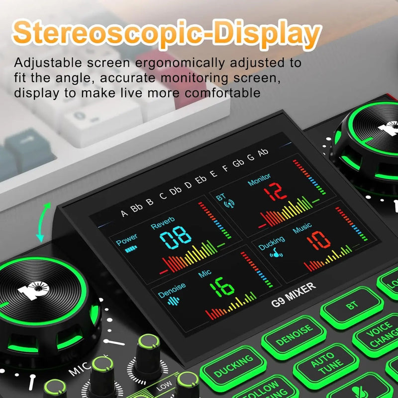 Tenlamp G9-BM800 Sound Card Set, The Best Choice For Freelance Creators, For Live Streaming, Singing, And Video Producers