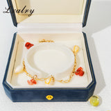 Lxalry 18K Gold Plated Shell & Red Energy Stone Anklet -Summer Beach Style Waterproof Foot Chain For Women -Hypoallergenic, Fade-Resistant, Boho Jewelry Gif