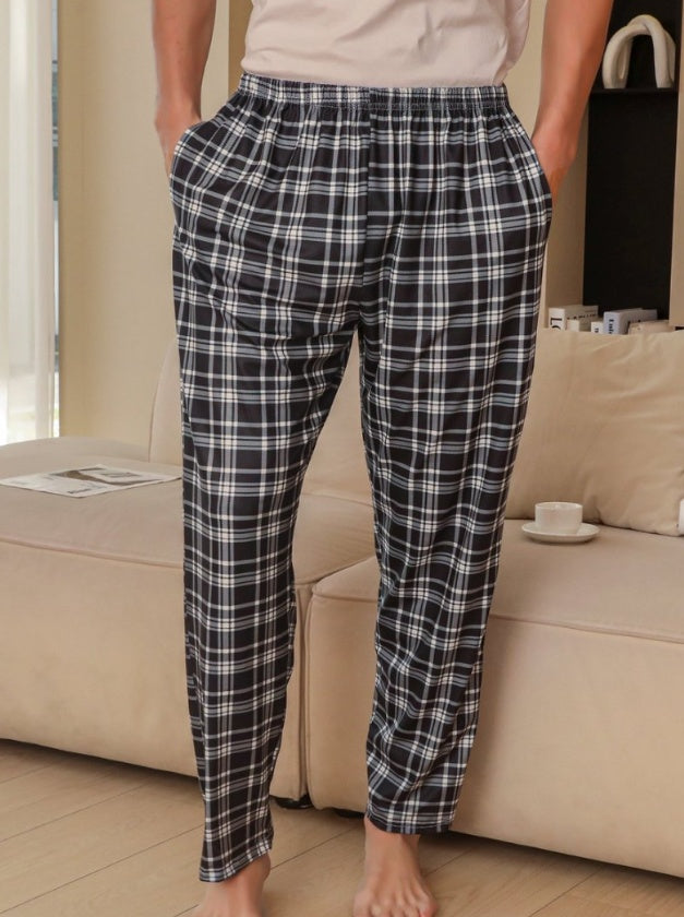 Ice Silk Fabric Single Stripe Pants Style