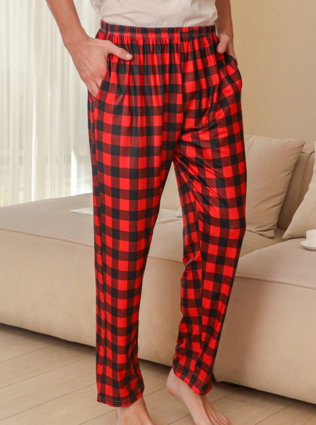 Ice Silk Fabric Single Stripe Pants Style