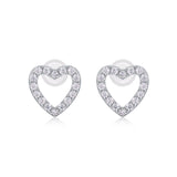 From The Heart - Fashionable, Trendy And Affordable Jewelry With Moissanite S925 Sterling Silver And Platinum-plated Stud Earrings