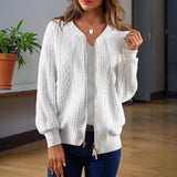 Women's Solid Color Jacquard Short Sleeve Casual Jacket Baseball Collar With Zipper Spring & Fall Lightweight Outerwear