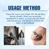 Jue-Fish Cat Ear Rings Pair Rings For Men And Women Decorate Fashionable Outfits With Jewelry Rings