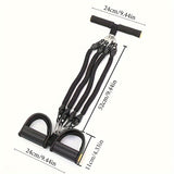 A Set Of Adjustable Resistance Tension Bands With Foot Pedals And Handles, High Resistance Level, Anti Fall, Suitable For Fitness Training, Body Stretching, And Abdominal Muscle Exercises