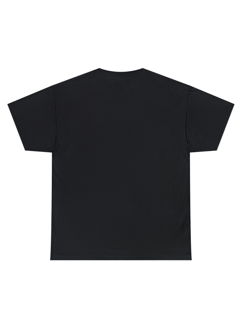 Camiseta de manga corta con estampado de calavera negra y personalidad única. 