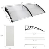 Outdoor Front Door Window Awning Patio Canopy Rain Cover UV Protected Eaves RT