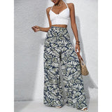 Palazzo Pants For Women Casual High Waist Printed Wide Leg Pant Trendy Boho Trousers Fashion Beach Outfits