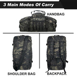 3 In 1 Military Backpack Travel Duffle Bag For Weekender Gym Traveling Workout Deployment