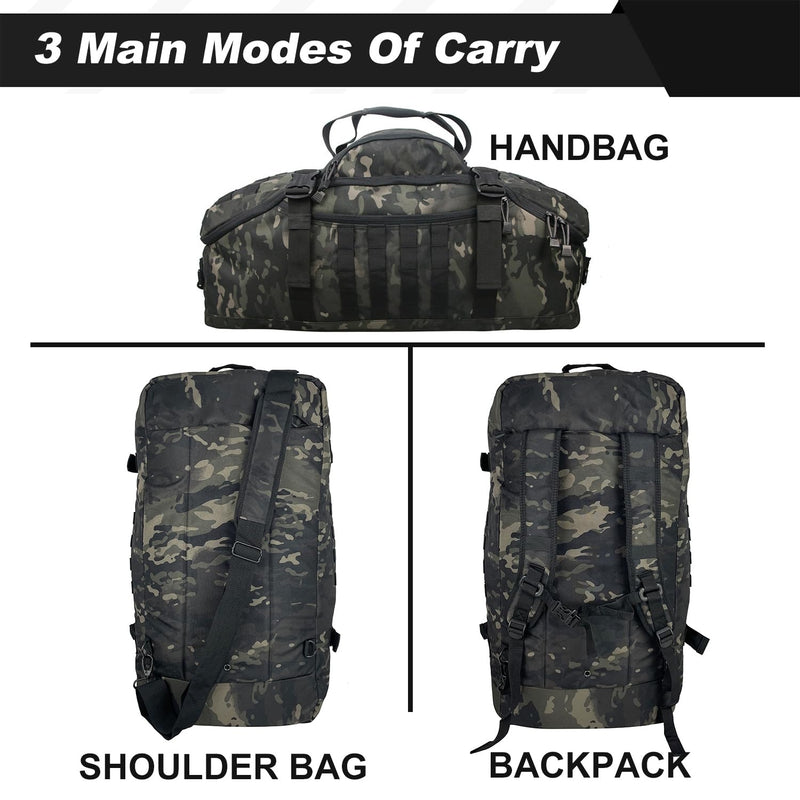 3 In 1 Military Backpack Travel Duffle Bag For Weekender Gym Traveling Workout Deployment