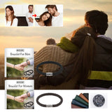 Hoexe Couple Bracelet PU Leather Rope Braided Men's And Women's Personalized Minimalist Style Couple Bracelet Fashion Accessories Hand Jewelry