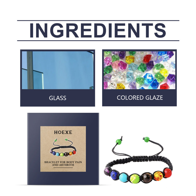 Hoexe Bracelet Minimalist Accessories With Glass Bead Wheel Yoga Portable Accessories Beaded Bracelet