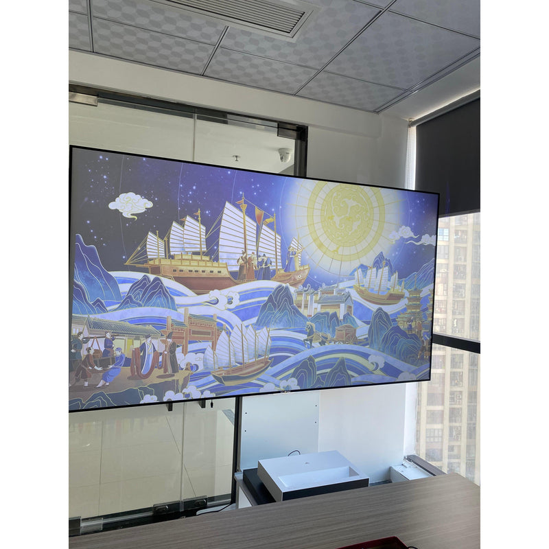 Hot Sale Pet Crystal Ultra Short Throw  Inch Anti-light Ambient Light Projection Rear Projection Screen