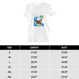 West Coast Seal Printed Men's Pure Cotton T-shirt - Casual Round Neck, Slightly Elastic, Suitable For Summer Knitted Fabric, Classic Fit Adult Shirt, Couple's Shirt