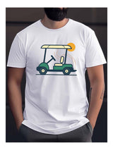 Camiseta moderna, elegante, cómoda y versátil con estampado de carrito de golf. Disfruta de tu tiempo libre. 