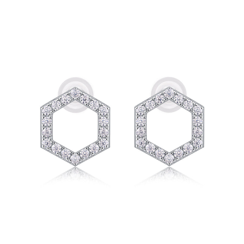 Empowering The Future - Fashionable, Trendy And Affordable Jewelry With Moissanite S925 Sterling Silver And Platinum-plated Stud Earrings