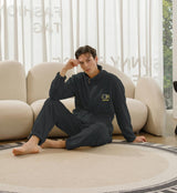 Conjunto de pijama de terciopelo para hombre 