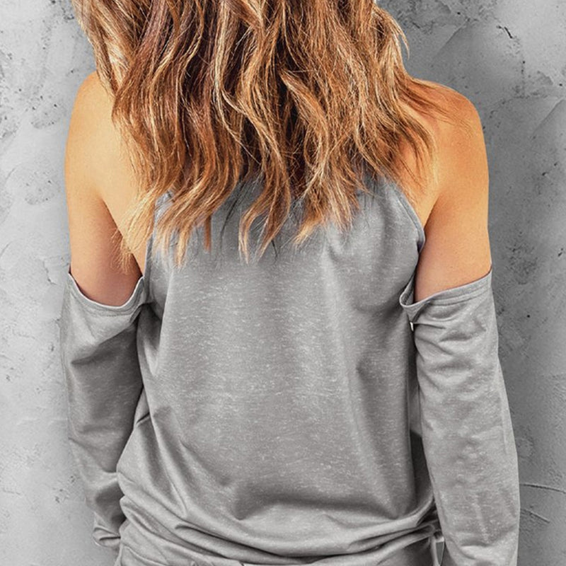 Ladies' Fashionable Casual Solid Color Printed Valentine's Day Love Long Sleeved Autumn And Winter Round Neck Hoodie Top