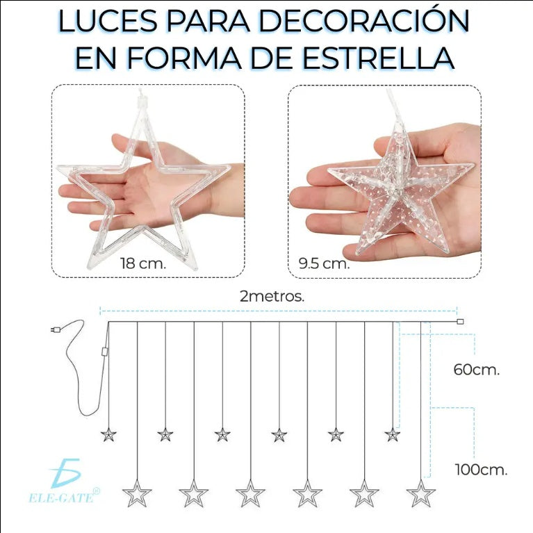 LED Star String Lights Christmas Decoration Lights 2.5m