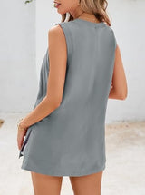 Fisoew Womens Summer Tank Tops V Neck Sleeveless Casual Loose Flowy Tunic Workout T Shirts