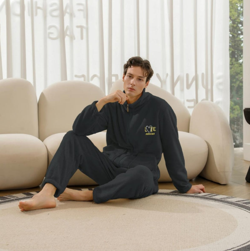 Conjunto de pijama de terciopelo para hombre 