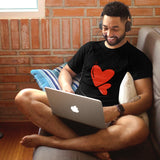 Love Men's Pure Cotton T-shirt - Casual Round Neck, Slightly Elastic, Suitable For Four Seasons Knitted Fabric, Classic Fit Adult Shirt, Couple's Shirt