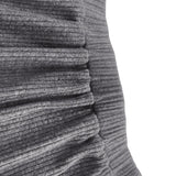 Women's Solid Color Off-Shoulder Long Sleeve Top & Pants Set - Elegant Asymmetrical Hem & Ruffes Cuff Casual Outfit