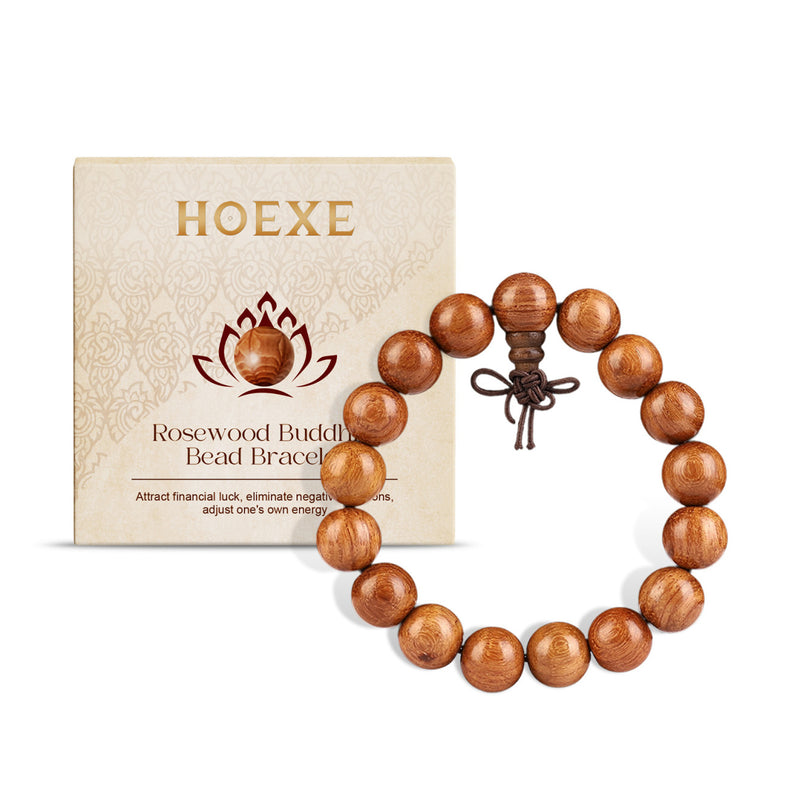 Hoexe Rosewood Buddha Bead Bracelet Daily Simple Fashion Design Bracelet Personalized Versatile Beaded Bracelet