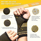 1 Pair Copper Wrist Compression Sleeves Support Brace Unisex For Sports Fitness Workouts Typing Breathable Hand Protection