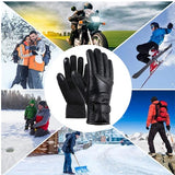 Electric USB Heated Gloves Winter Warming Thermal Ski Snow Hand Warm Windproof