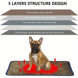 Dog Cat Bed, Cat Dog Non-Slip Mat, Extra Warm Thermal Pet Pad  Self-Heating Cat Mat Warm Thermal Pet Pad Washable Dog Crate Pad Heat Dog Cat Bed Mat Blanket Non-Slip Bottom For Outdoor And Indoor Pets