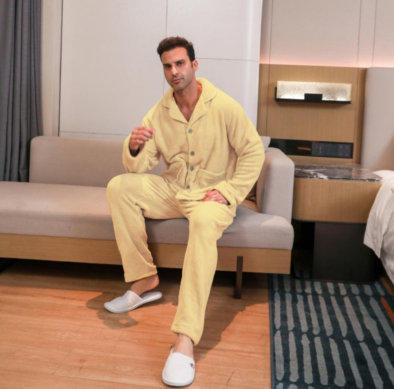 Conjunto de pijama de terciopelo para hombre 