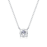 My Heart Will Last Forever - Affordable Diamond Jewelry Necklace Pendant Set With 1-carat And 2-carat Moissan Diamonds, S925 Sterling Silver And Platinum Plating. Fashionable And Trendy Jewelry