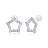 Tonight's New Star - S925 Moissanite Sterling Silver Earrings With Platinum-plated Stud Earrings, Fashionable, Trendy And Affordable Jewelry
