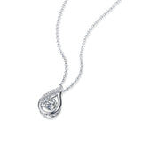Dynamic - A Fashionable And Trendy Jewelry Necklace Pendant Set With 1-carat Moissanite S925 Sterling Silver And Platinum Plating